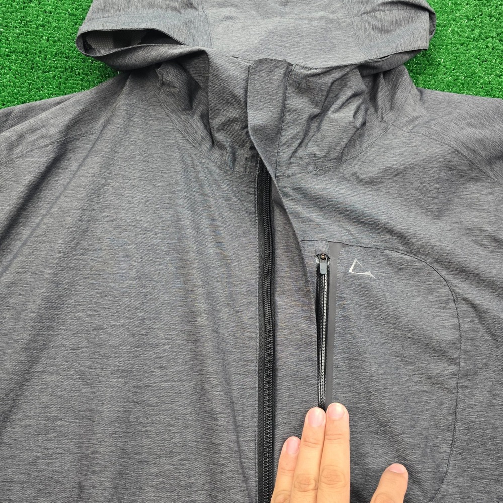 Paradox Windbreaker Jacket Mens XL Gray Full Zip Hoodie Water Resistant Outdoors - Picture 5 of 12